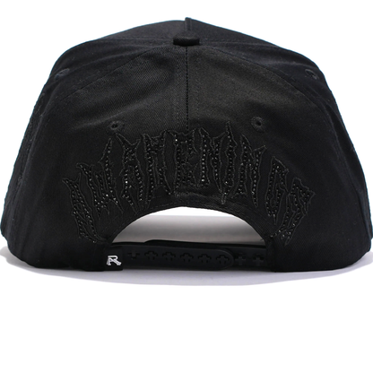 Rude Awakenings – Triple Black Crystals Snapback