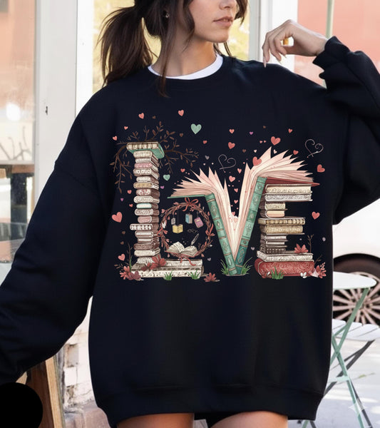 Book Lover Love PNG Shirt Design